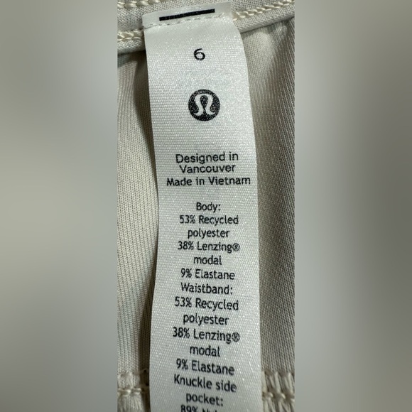 Lululemon Softstreme Classic Pants Brushed Soft Fabric Ivory High Rise Joggers 6 - Picture 3 of 3